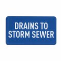 Pig Storm Drain Utility Sign, Drains to Storm Sewer, 10PK SGN8201-897